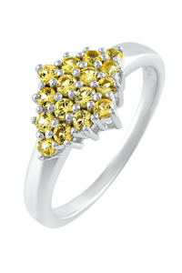 Anillo de Zafiro Amarillo en Plata de Ley 92.5 KLSR-11262 - Product Image 2