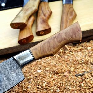 High Carbon Steel Professional Chef <b>Knife</b> <b>Kitchen</b> Cutlery Hand Forged <b>Sharp</b> Cooking Tool Japanese Santoku Utility Cleaver - Product Image 5
