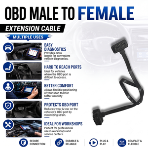 สายต่อขยาย OBD2 แบบ 16 พิน ตัวผู้-ตัวเมีย สำหรับเครื่องมือสแกนวินิจฉัยยานยนต์และการทดสอบยานยนต์ - Product Image 4