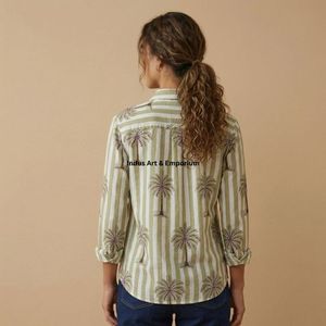 Hand <b>Block</b> <b>Printed</b> Shirt Stylish Shirts for Women Indian Hand <b>Block</b> <b>Printed</b> Soft Cotton Fabric Shirt on Sale at Best Price - Product Image 2