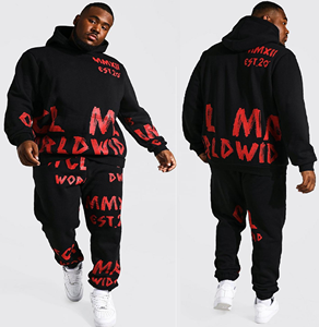 ชุดวอร์มมีฮู้ดสำหรับผู้ชาย,ชุดวอร์มโอเวอร์ไซส์เสื้อกันหนาวผ้าหนาดีไซเนอร์ผ้าหนามากกว่าไซส์ใหญ่พิเศษสำหรับฤดูใบไม้ร่วงฤดูหนาวขายส่ง - Product Image 3