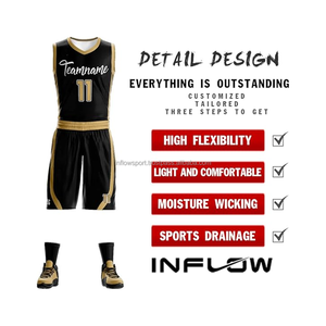 Men's Reversible Basketball Jersey Team Name Embroidery Number Vintage Mesh Uniform Breathable Quick Dry Polyester - Product Image 3