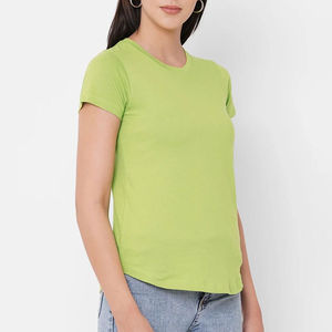 Camiseta de Verano 100% Algodón, Diseño Moderno, Alta Calidad, Corte Holgado, Color Liso, Venta al Por Mayor - Product Image 3