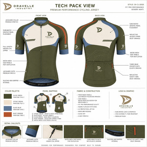 Maillot de cyclisme VTT personnalisé OEM, maillot de course en montagne, fermeture éclair intégrale, panneau en mesh respirant avec poches arrière - Product Image 5