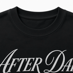 T-shirt noir oversize à manches courtes et col rond pour homme, imprimé déesse grecque After Dark, manches étoilées, style streetwear - Product Image 4