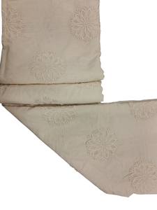 Meilleure vente : Tissu en coton tissé léger et respirant blanc avec motif appliqué 3D pour vêtements de boutique pour filles et femmes - Le meilleur - Product Image 2