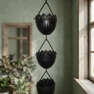 โซ่ฝนตกโลหะสไตล์อาร์ตเดโคสำหรับตกแต่งสวนกลางแจ้ง - Product Image 1