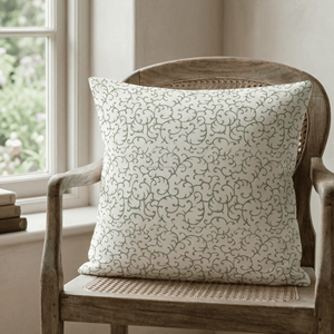 <b>Soft</b> Cotton Block Printed Cushion Cover with Elegant Floral and Geometric Patterns Washable Handmade <b>Pillow</b> Covers - Product Image 2