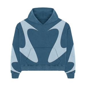 OEM Winter Plus Size Breathable Hooded Sportswear Jogger Suits Unisex Solid Fleece Loose Fit Polyester/Cotton - Product Image 6