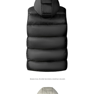 Gilet matelassé personnalisé OEM, vêtements d'hiver décontractés, gilet rembourré imperméable, vêtements d'extérieur, gilets matelassés à capuche - Product Image 3