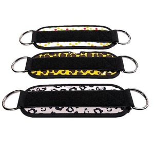 Correa de nailon para muñeca con anillos de metal para hacer ejercicio, diseño portátil, estampado de leopardo, opciones multicolor - Product Image 3