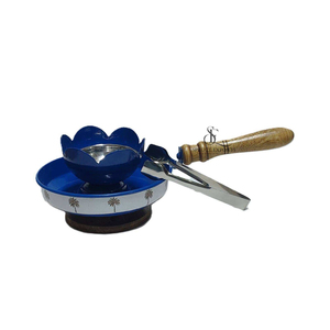 Decorative Arabic Bakhoor Burner With Wooden Handle And <b>Metal</b> Bowl, Ideal For Incense Burning, Home Fragrance And Gifting - Product Image 2