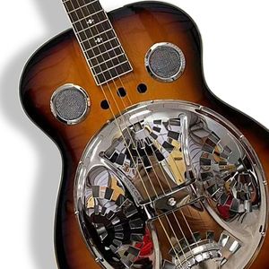 Chitarra Resonator in Metallo Full-Size per Principianti con Manico Circolare e Preamplificatore Integrato - Ideale per Stili Musicali Tradizionali - Product Image 4