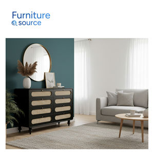 Meuble de salon moderne en MDF mélaminé avec une texture bois élégante et un grand espace de rangement pour les solutions de mobilier américain - Product Image 3