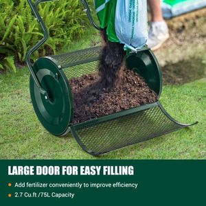 Spandiconcime a U con manico per torba, attrezzi per la cura del prato e aeratori per compost - Product Image 3