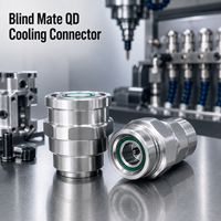 Conector de Desconexión Rápida de Alto Flujo con Sello Viton, Conector de Refrigeración CNC OEM para Colector de Centro de Datos