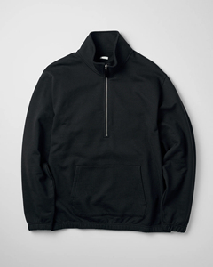 Sweat-shirt polaire noir personnalisé pour homme, col montant, coupe ample, pull d'hiver avec broderie 3D et impression - Product Image 1