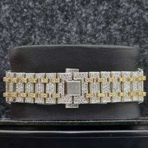 Luxury Hip Hop Automatic Movement Stainless Steel Moissanite <b>Watch</b> Iced <b>for</b> <b>Men</b> Sapphire Crystal Dial 10 Bar Water Resistance - Product Image 4