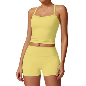 ชุดเซ็ตผู้หญิงแฟชั่นใหม่ 2 ชิ้น น้ำหนักเบา ใส่สบายสำหรับฤดูร้อน ไม่หดตัว ดีไซน์สปอร์ต ประสิทธิภาพสูง รับตัดไซส์ตามสั่ง - Product Image 5