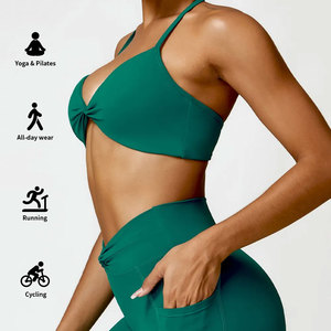 Conjunto de Top Corto y Pantalones Cortos de Yoga para Mujer, Estilo Retro, Lavado Ácido, Ropa Deportiva sin Costuras para Gimnasio, Conjunto Atlético de 2 Piezas para Yoga y Entrenamiento - Product Image 2