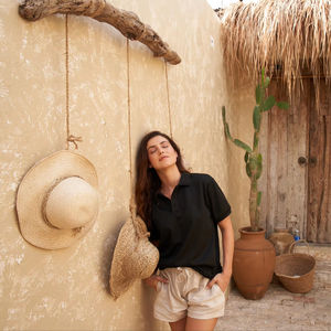 BEAM Unisex Casual Short Sleeve O-Neck T-<b>Shirt</b> 100% Cotton Nonwoven Enzyme Washed Blank Solid Plus Size Quick Dry 300gsm - Product Image 2