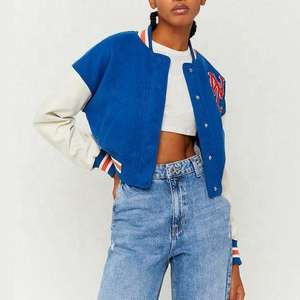 Chaqueta Varsity Oversize para Mujer 2026, Diseño de Letras Bordadas Personalizadas, Abrigo de Invierno, Estilo Deportivo Informal, Tipo Jumper Corto - Product Image 3