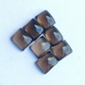 Natural Smoky Quartz Square Cabochon AAA+ Gemstone, Calibrated Polished Loose Stone - Product Image 3