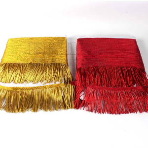 Suministro Directo de Fábrica 2026: Hilo Metálico Dorado Rojo, Adornos de Flecos de Tamaño Personalizado para Prendas, Cortinas y Bordes Decorativos - Product Image 3