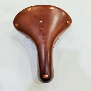 Lightweight Classic Cycling Bicycle Saddle Leather Style Seat Black Rivets Dual Steel Rails Comfortable Cushion Road <b>Bike</b> Saddle - Product Image 5