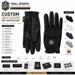 Guantes de Golf 2026, Nueva Llegada, Duraderos, de Cuero Genuino Cabretta, Negros, Transpirables, Antideslizantes - Product Image 4