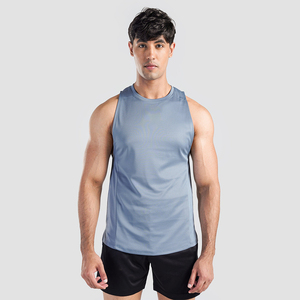 Débardeur de course léger pour homme - Coton côtelé tricoté sans manches, grande taille, respirant, séchage rapide, style streetwear - Product Image 1
