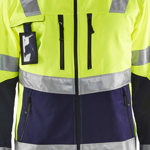 Top Quality Men's <b>Hi</b>-<b>Vis</b> Safety <b>Jacket</b> Stand Collar Zipper <b>Waterproof</b> Workwear Custom Colours & Logos Wholesale OEM Supply - Product Image 6