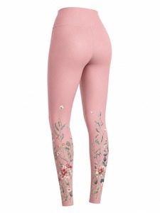 Customized Sublimated Women <b>Leggings</b> Mid Waist Standard <b>Thickness</b> Comfortable Anti-Bacterial Breathable Quick Dry <b>Leggings</b> - Product Image 6