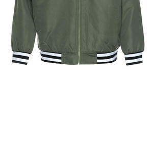 <b>Men's</b> Olive Green Bomber <b>Jacket</b> Casual Zipper Front Solid Color Polyester Regular Fit Turn-down Collar Autumn Wear - Product Image 6