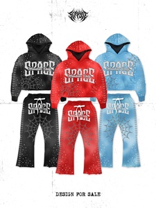 Members <b>Only</b> Hoodie & Pants Set Sublimation Print Rhinestone Design Unisex Streetwear Autumn Crop Fit Oversized 320gsm Polyester - Product Image 1