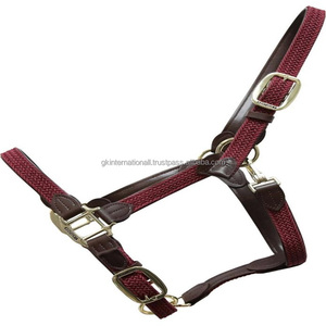 Licou de cheval en cuir tressé de luxe fait à la main beaucoup de couleurs tailles personnalisées licou de cheval en cuir tressé au prix de gros - Product Image 5