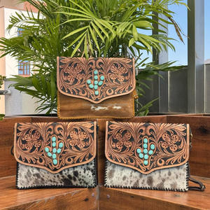 Sac à bandoulière à rabat en cuir repoussé à la main de qualité supérieure Sac à main à bandoulière en cuir véritable de créateur de luxe de haute qualité pour femmes - Product Image 4