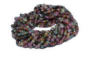 Perles facettées rondes en tourmaline disco AAA, 4 mm, 14 pouces, pierres précieuses naturelles pour la fabrication de bijoux, prix de gros