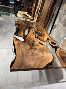 Mesa de Resina Epoxi Transparente al por Mayor, Mesa de Comedor de Resina para 2, 4, 6, 8 Personas, Mesa para Sala de Estar - Product Image 4