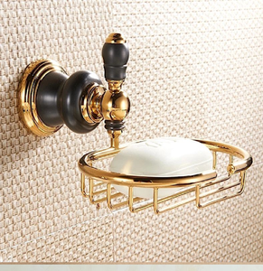 Porte-savon rectangulaire en fil de bronze brossé durable pour installation murale, disponible à prix de gros. - Product Image 3