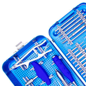 Kit d'instruments chirurgicaux pour traumatismes orthopédiques avec pinces de maintien osseux, plaques, vis, forets, tarauds et kit de petits fragments par Dentavex - Product Image 3