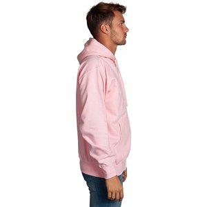 Unisex <b>Pink</b> Full Zip Hoodie Regular Fit Fleece Cotton Solid Color Casual Hooded <b>Sweatshirt</b> with Pocket Autumn Wear - Product Image 2