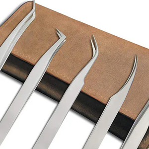Professional German Stainless Steel Custom Straight & Curved Tip Eye Lash Tweezers Reasonable Price Eyelash Tweezers Beauty <b>tool</b> - Product Image 6
