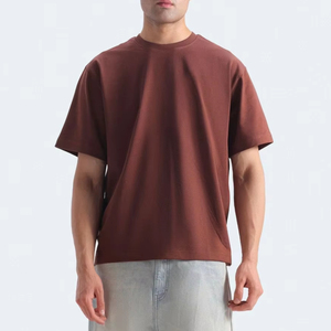 เสื้อยืดคอตตอนโอเวอร์ไซส์ทรงหลวมสไตล์สตรีทแวร์สำหรับผู้ชาย  รับสกรีนลายตามสั่ง ขายส่ง - Product Image 1