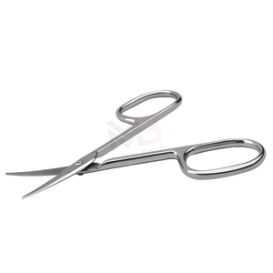 Ciseaux à sourcils et à cuticules en acier inoxydable de haute qualité, revêtement titane arc-en-ciel, lames courbées, outil de manucure - Product Image 4