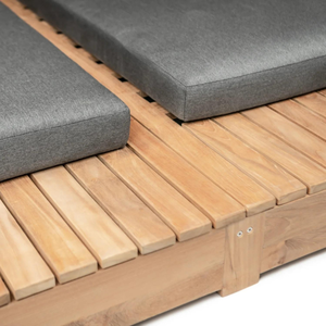 Tumbona con dosel de madera de teca con diseño minimalista para decoración de muebles del hogar - Product Image 5