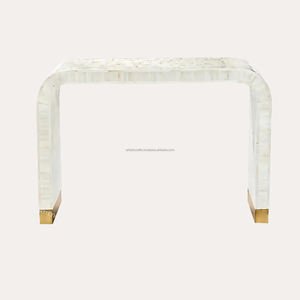 ¡Muebles de consola con incrustaciones de hueso hechos a mano modernos de lujo otomanos para decoración del hogar comedor dormitorio Hotel restaurantes para hospitales también! - Product Image 2