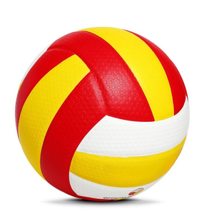 Ballon de volley-ball taille officielle, logo personnalisé, entraînement intérieur/extérieur, match, jeu, ballon de sport durable en cuir PU, vente en gros, OEM - Product Image 2