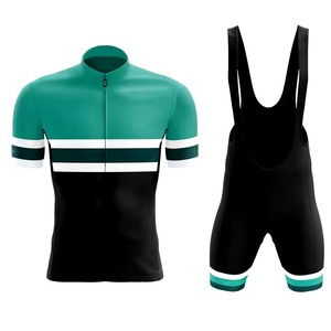 Ensemble de vêtements de cyclisme pour hommes avec maillot de course respirant et short à bretelles rembourré élastique pour les compétitions de cyclisme - Product Image 4