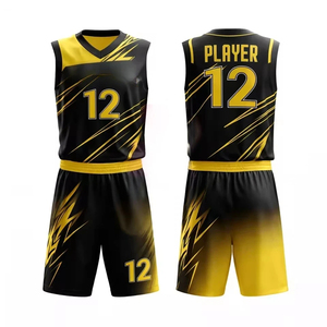 Ensemble Maillot et Short de Basketball Personnalisé en Gros – Tenue d'Équipe Sublimée, Séchage Rapide, Respirant, Kit Sportif - Product Image 2